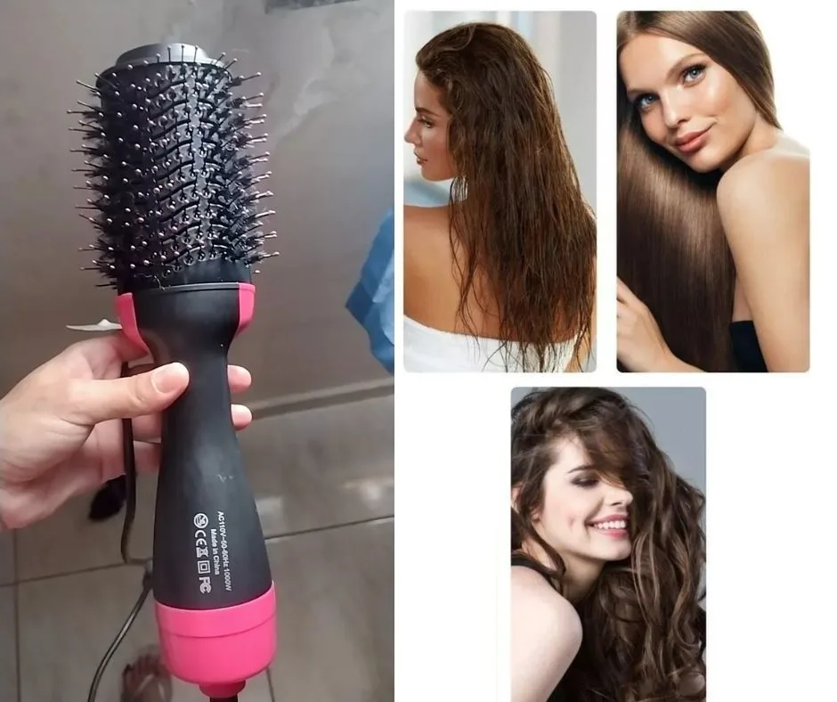 5 Itens da Shopee que As Mulheres Estão Comprando 5 itens da shopee, Seu Novo Melhor Amigo para o Cabelo: A Escova 3 em 1 que Faz Milagres