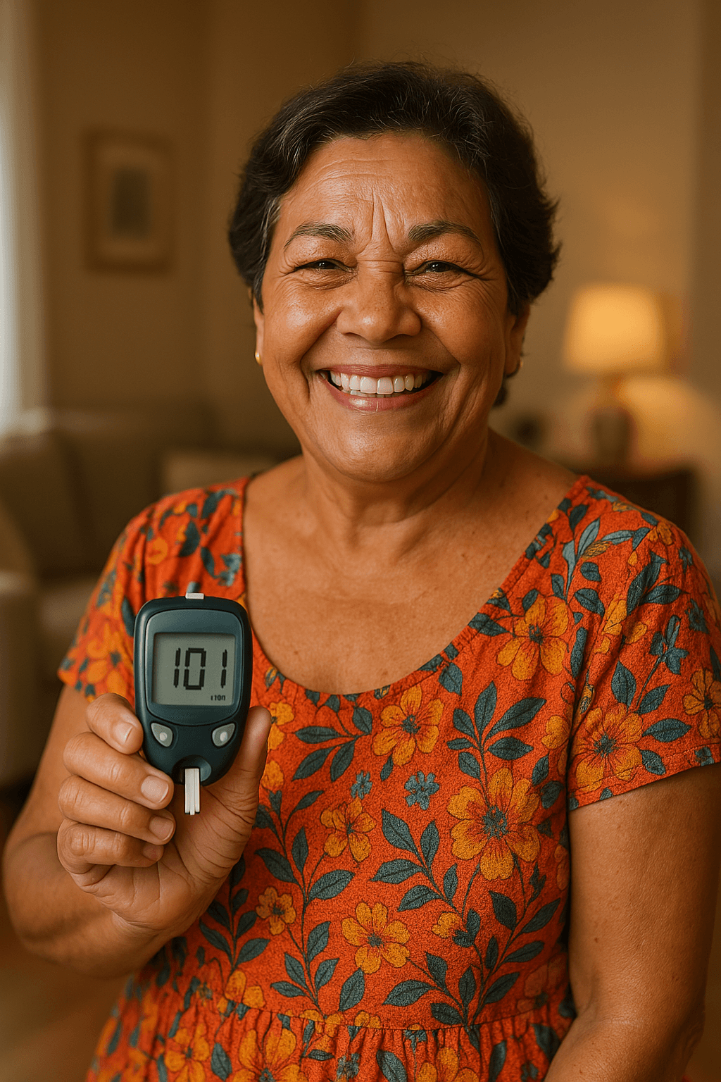 Foto de Maria das Graças sorrindo